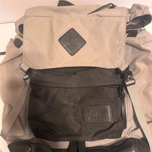 The North Face Two-Tone Backpack in Light Gray and Black